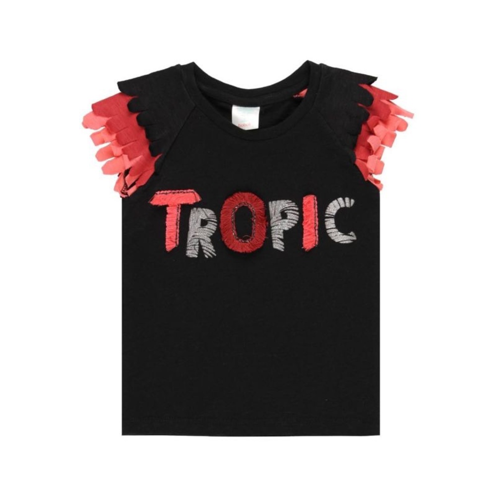 Kids Black and Coral T-Shirt